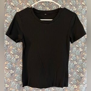 Classic Black Women's Ribbed Top